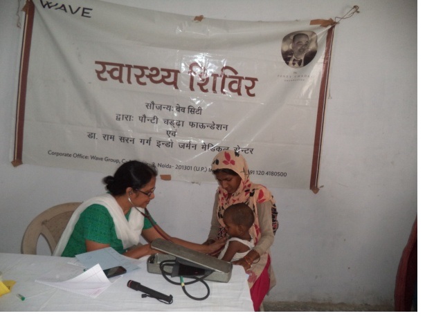 Free Health Camp in Mehrauli's Village 